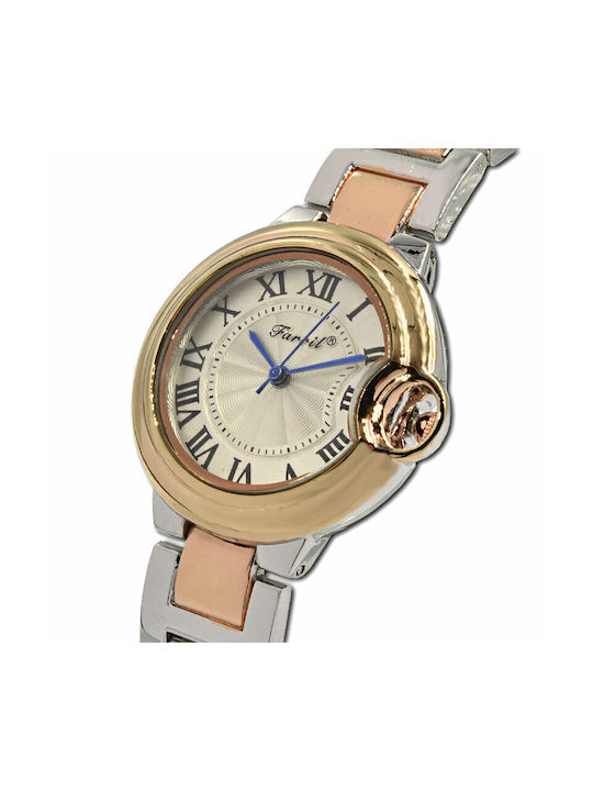 Farril Chino Watch with Metal Bracelet Silver Gold