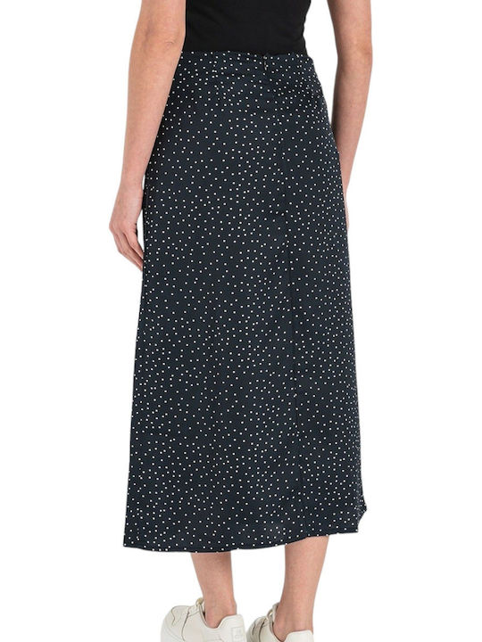 Only High Waist Maxi Skirt Polka Dot in Black color