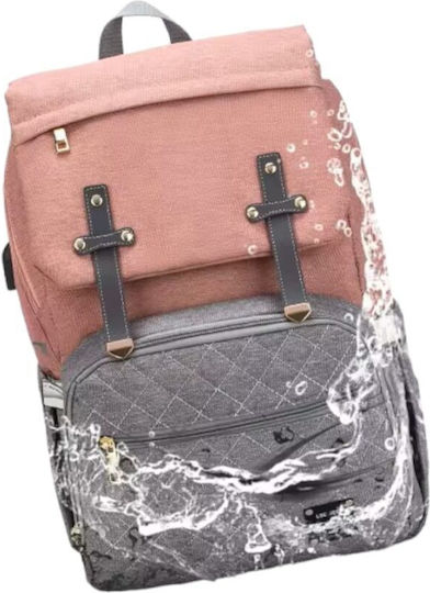 Queen Mother Backpack Diaper Bag Lequeen Gray