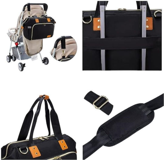 Queen Mother Shoulder/Hand Diaper Bag Black