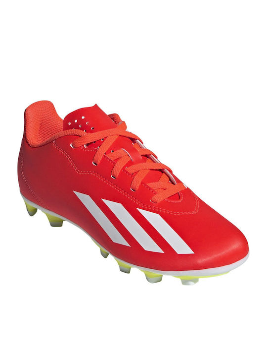 Kids Soccer Cleats X CRAZYFAST Club Molded Red