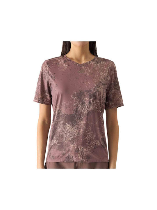 4F Cycling Femei Mâneci scurte Tricou de ciclism Violet