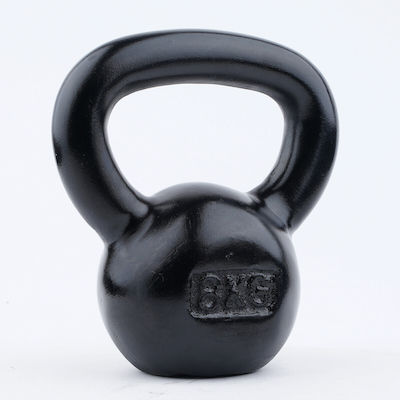 Liga Sport Black Cast Iron Kettlebell 8kg