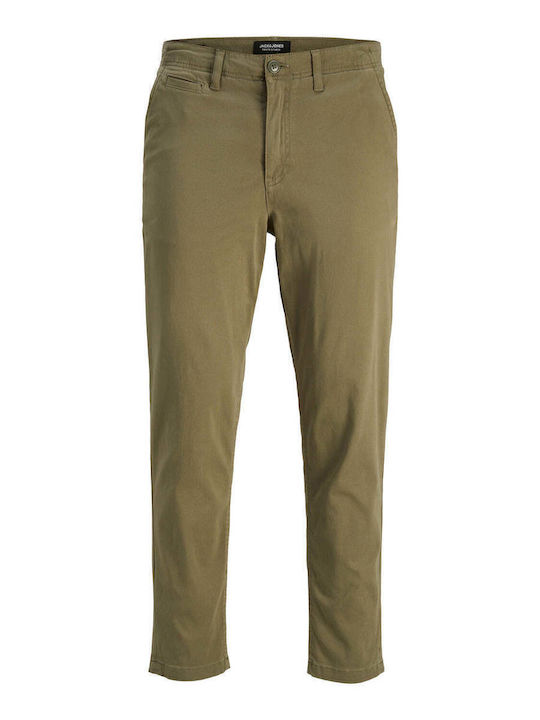 Pantaloni Chino Elastic Olive prăfuit