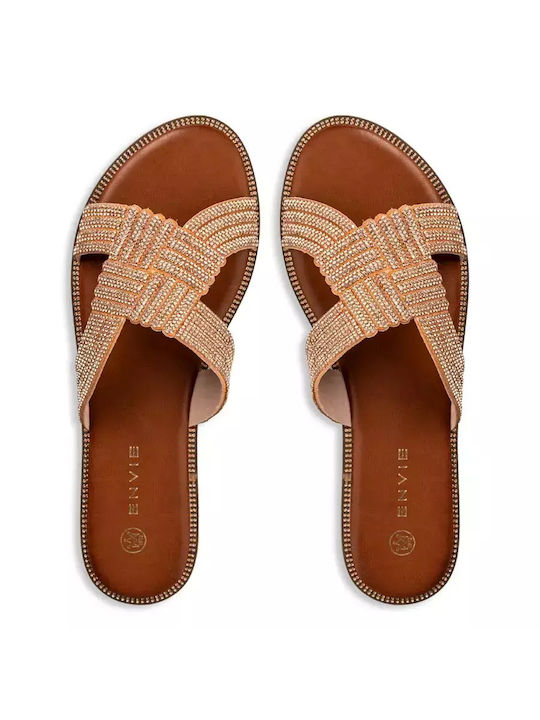 Envie Shoes Women's Flat Sandals E96-19076-13 Rose Gold E96-19076-13