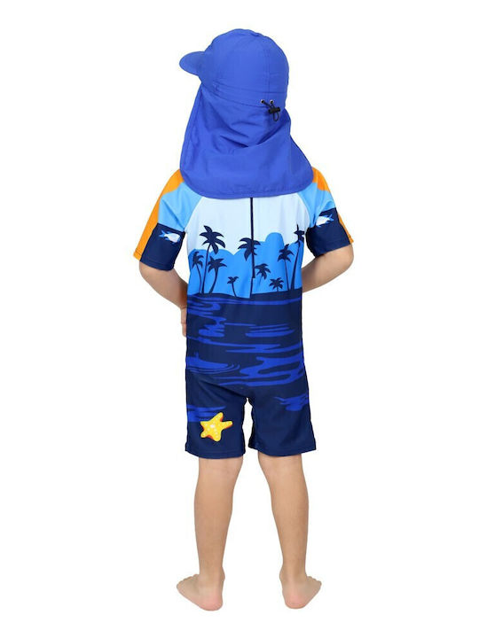 Kinder-Badeanzug Blau mit UV-Schutz