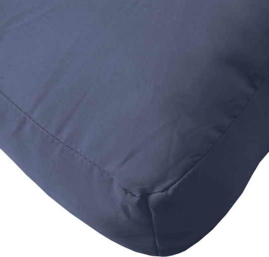 vidaXL Waterproof Bench Cushion for Palette with Backrest Navy Blue 2 Pieces 60x60cm