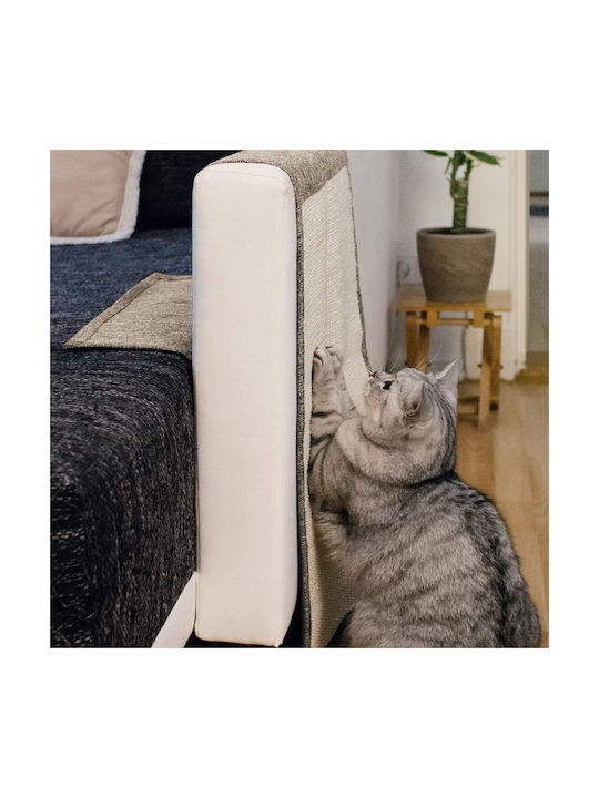 Navaris Scratch Armrest Organiser Sofa Protector Cat Scratches Scratching Post Brown Wall Mounted 130x45x45cm