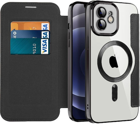 Erbord Brieftasche Synthetisches Leder / Silikon Schwarz (iPhone 12)