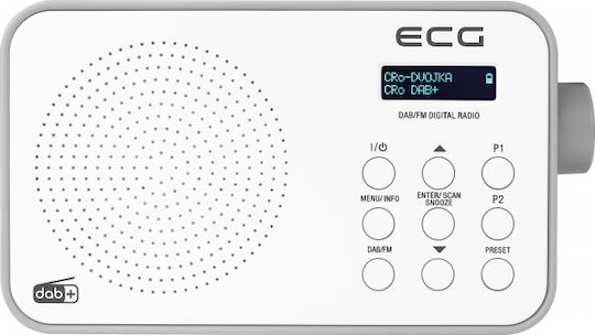 ECG RD110 Radio Reîncărcabil DAB+ cu USB Alb