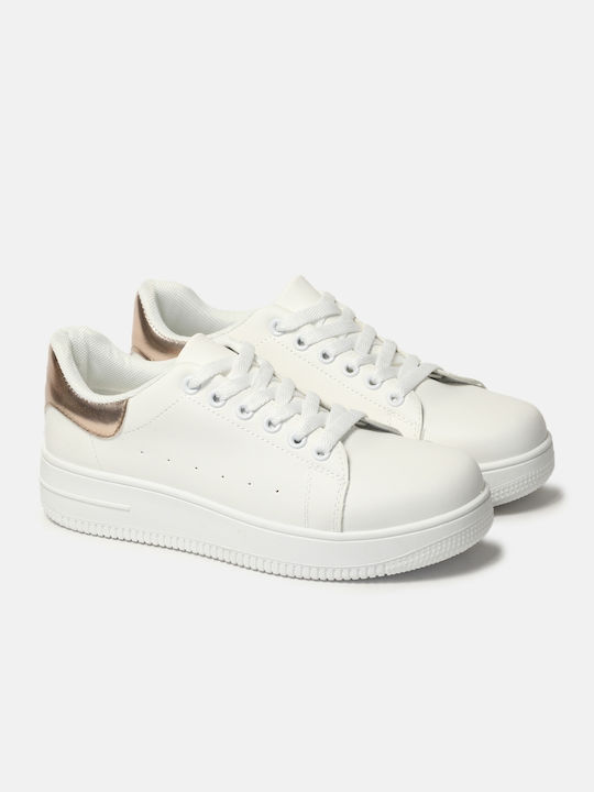 InShoes Basic Damen Sneakers White / Champagne