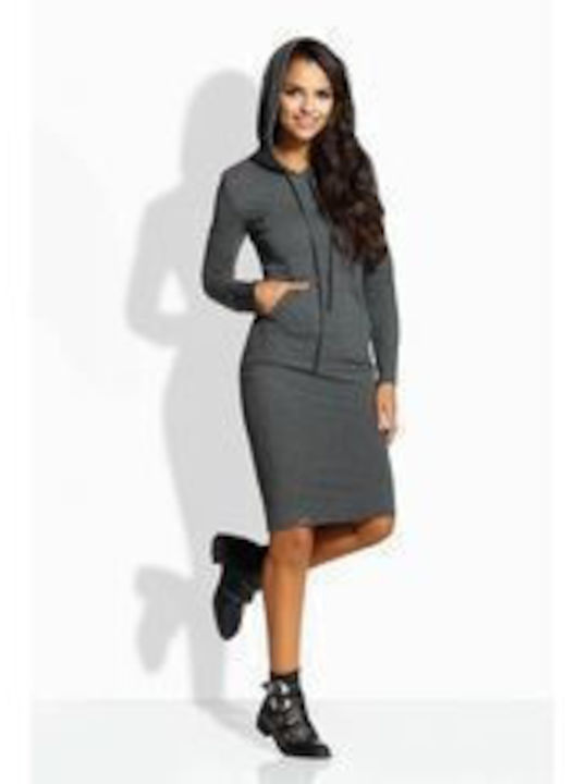 Lemoniade Midi Kleid Dark Grey