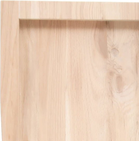 Wall Shelf Unfinished Solid Oak Wood 40x60x2cm