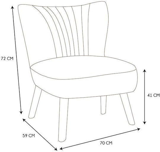 Sessel White 70x72x59cm