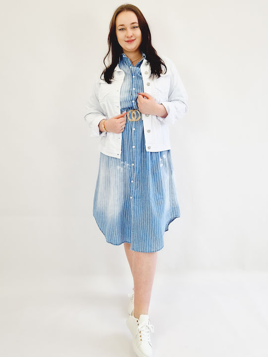 Brak Midi Dress Denim Blue