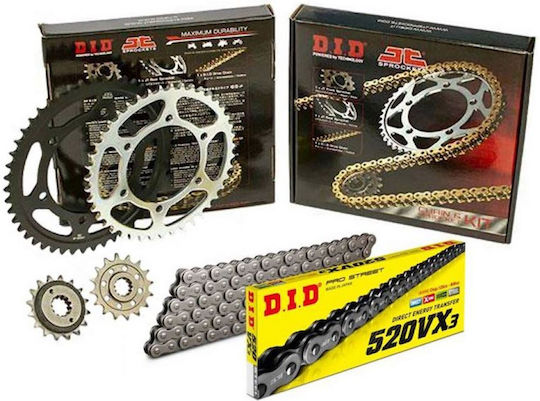 DID Chain Sprocket Kit (14-45-428VX) for Yamaha YBR 125 07'-15