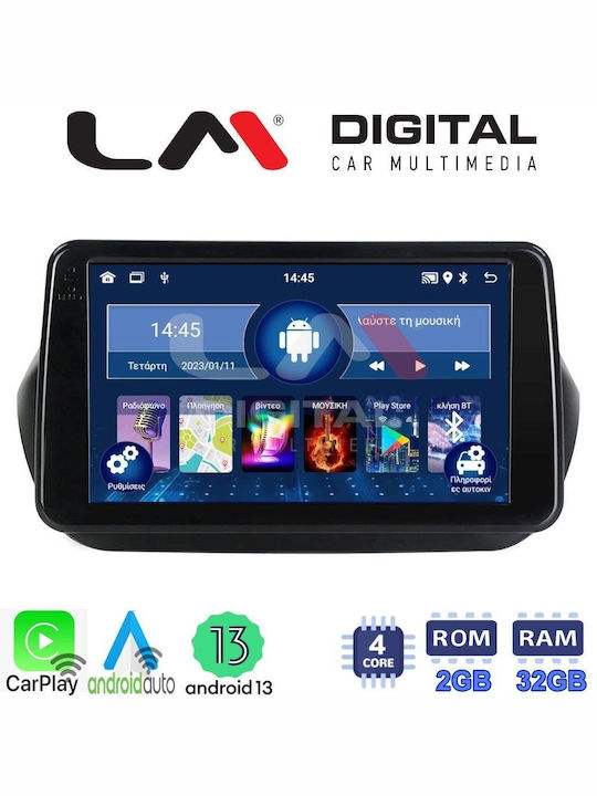 LM Digital Sistem Audio Auto pentru Peugeot Bipper Fiat Fiorino Citroen Nemo 2007-2021 (Bluetooth/USB/WiFi/GPS/Apple-Carplay/Android-Auto)