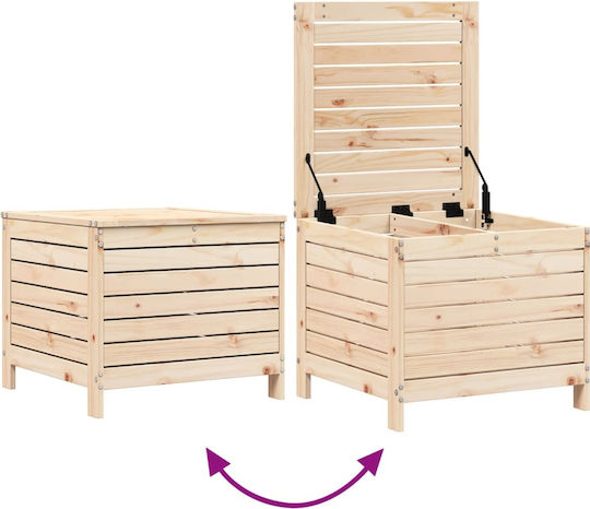 Hölzener Gartenhocker Würfel Für Außenbereich Braun 62x63,5x53,5cm