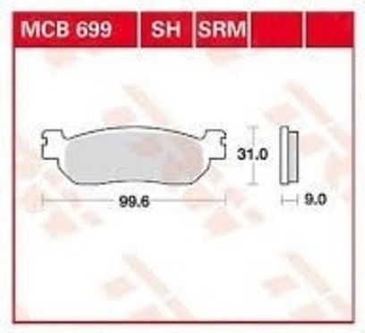 TRW Τακάκια Μοτοσυκλέτας Τακάκια Lukas για Xmax250 για Yamaha Crypton / F1ZR / TW / X-MAX / YP Majesty