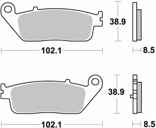 SBS Motorcycle Brake Pads Rear for Kymco Xciting 400 / Xciting 500
