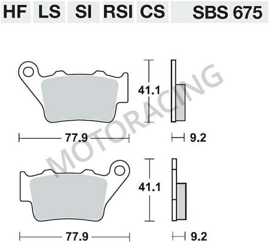 SBS Τακάκια Μοτοσυκλέτας Πίσω για Aprilia Pegaso 650 Yamaha XT 660