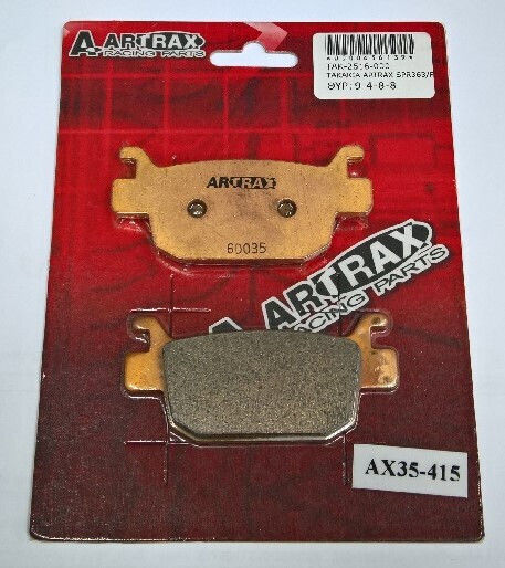 Artrax Motorradbremsbeläge Rückseite