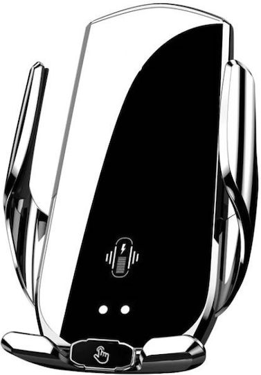 Andowl Qwx666 Car Mobile Mount with Adjustable Hooks and Wireless Charging Black