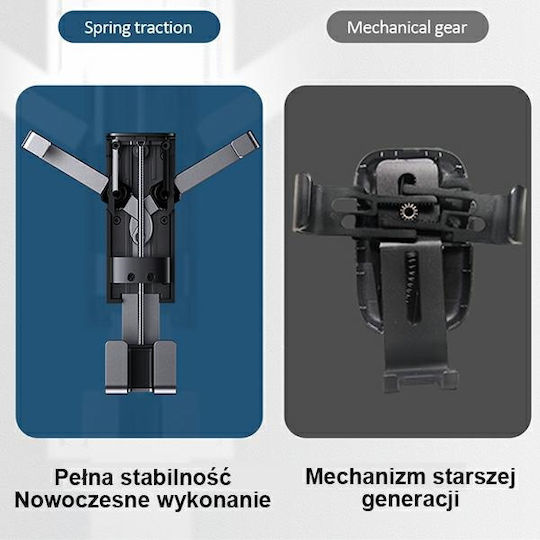 Usams Βάση Κινητού Αυτοκινήτου Mount Metal με Ρυθμιζόμενα Άγκιστρα Κόκκινη