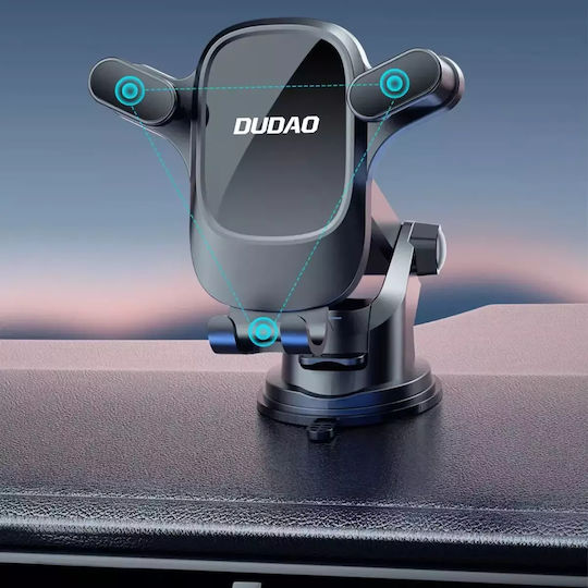 Dudao Pro Suport Auto Pentru Telefon Mobil Cu Cârlige Reglabile Negru