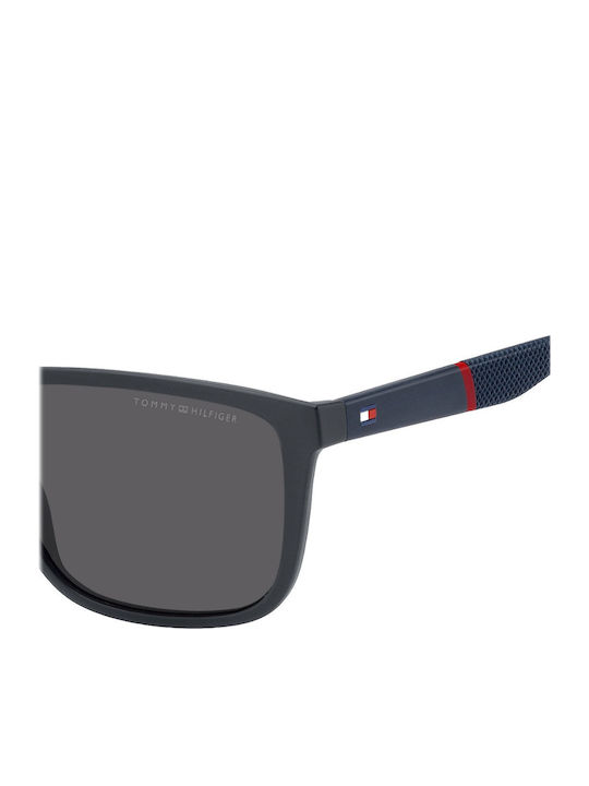 Tommy Hilfiger Men's Sunglasses with Navy Blue Horn-Rimmed Frame and Grey Lens TH2043/S FLL/IR