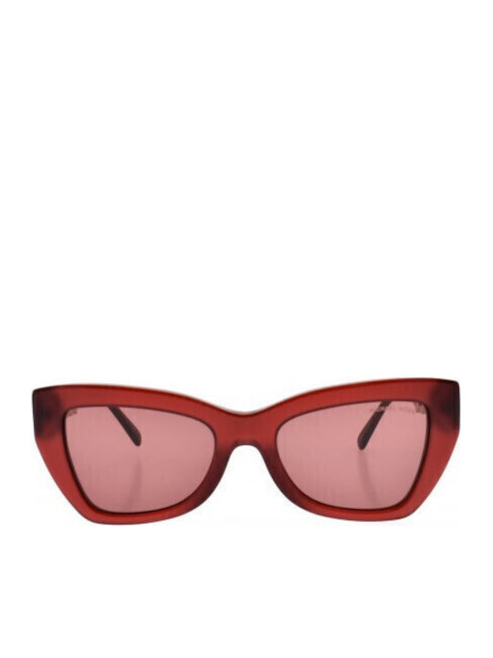 Michael Kors Montecito Women's Sunglasses with Burgundy Plastic Frame and Burgundy Lens