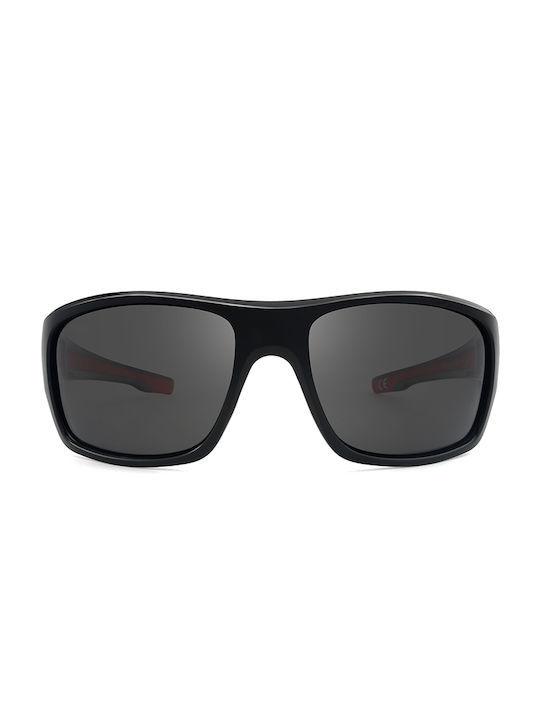 Polareye PTE2120R Sunglasses Μαύρα with Acetate Frame & Black Lens