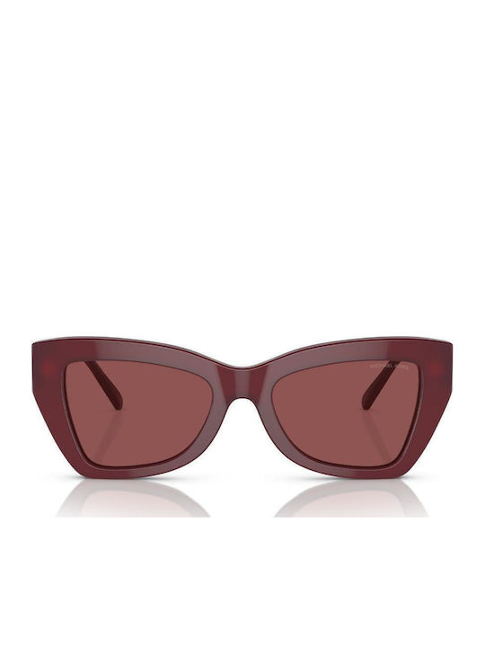 Michael Kors Montecito Women's Sunglasses with Burgundy Plastic Frame and Burgundy Lens