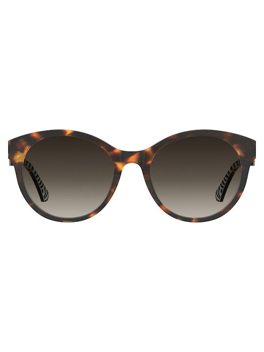 Moschino Women's Sunglasses with Brown Tartaruga Plastic Frame and Brown Gradient Lens MOL068/S 086/HA