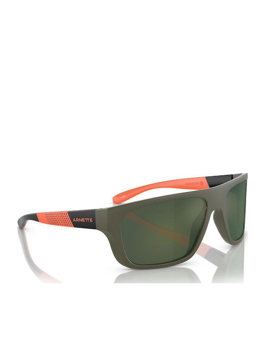 Arnette Hijiki Men's Sunglasses with Black Plastic Frame and Green Lens AN4330 28546R