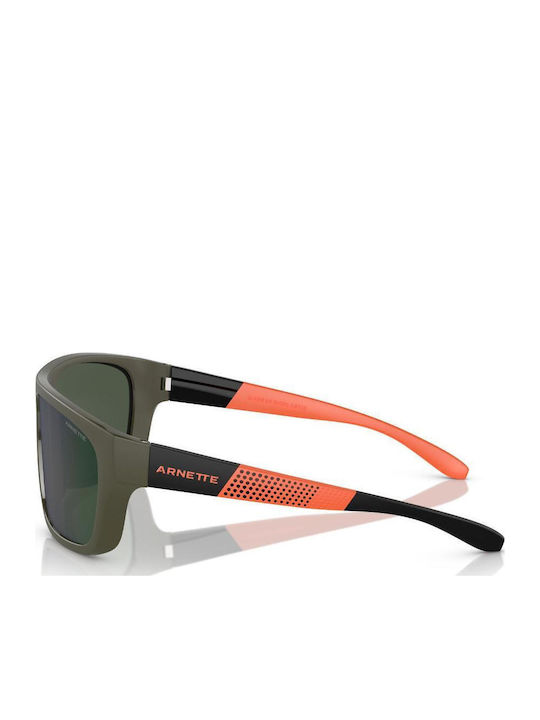 Arnette Hijiki Men's Sunglasses with Black Plastic Frame and Green Lens AN4330 28546R