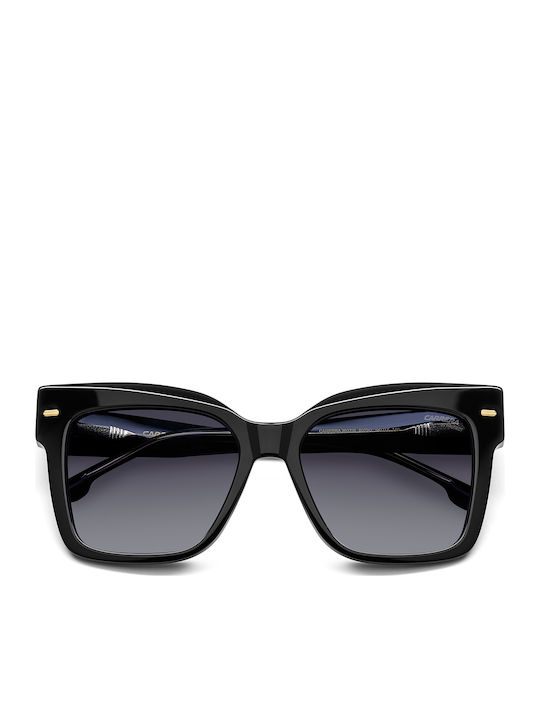Carrera Women’s Sunglasses with Black Horn-Rimmed Frame and Grey Gradient Lens