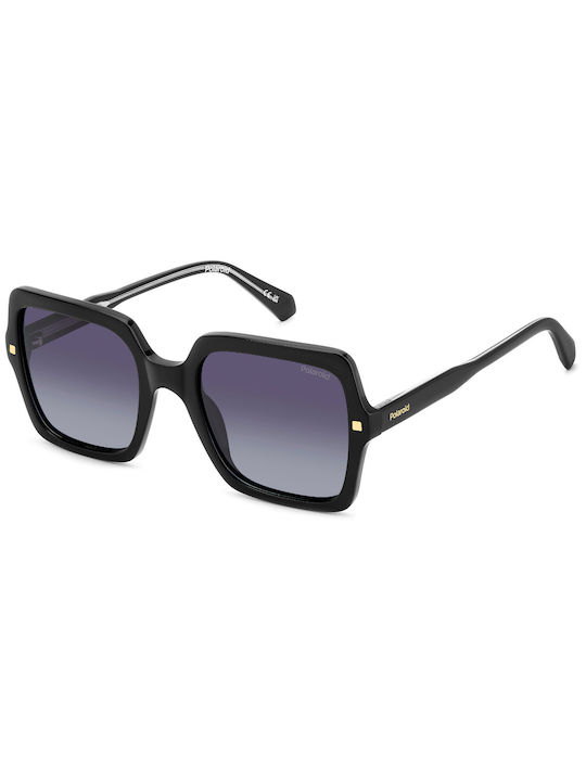 Polaroid Women's Sunglasses with Black Plastic Frame and Black Gradient Lens PLD4165/S/X 807/WJ