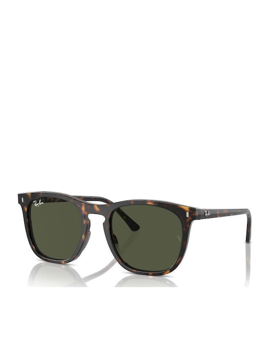 Ray Ban Unisex Γυαλιά Ηλίου με Καφέ Κοκκάλινο Σκελετό και Πράσινο Φακό RB2210 902/31