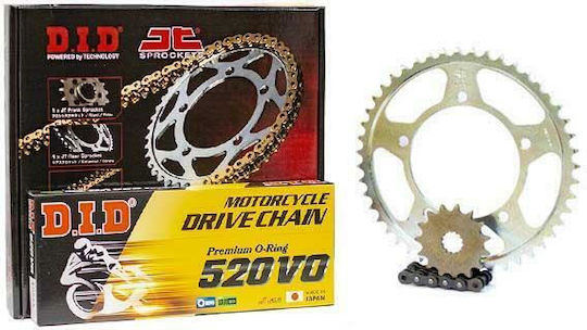 DID Chain & Sprocket Kit (14-44-520VO) for Yamaha TTR 1996-2006