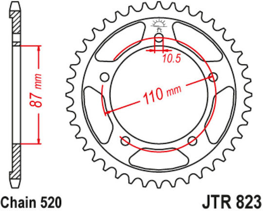 JT Sprockets Pinion spate pentru Suzuki Bandit 250