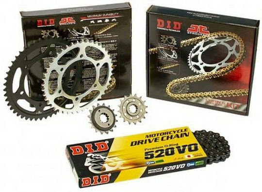 DID Chain & Sprocket Kit (15-44-520VO) for Suzuki DRZ 400S 2000-2012