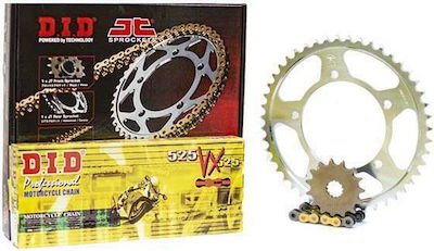 DID Chain & Sprocket Kit Golden (15-46-525VX/GB) for Yamaha FZ8 Fazer 2010-2014