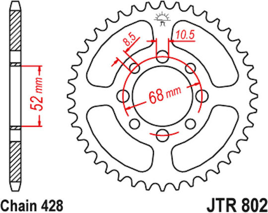 JT Sprockets Заден зъбен колело за Suzuki FX 125 - ФХ 125