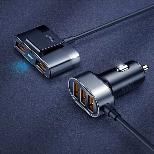 Joyroom JR-CL03 Φορτιστής Αυτοκινήτου 21W 6.2A με Θύρες: 5xUSB Μαύρο Χρώμα