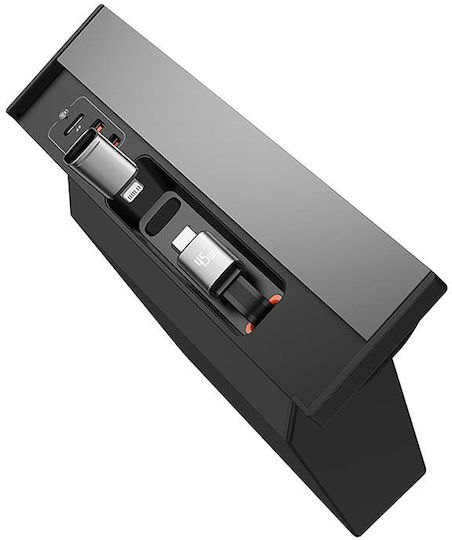 Baseus Tspace Series Автомобилно Зарядно Устройство 45W 22A с Портове 2xUSB-A 2xType-C с Type-C Кабел Черен Цвят