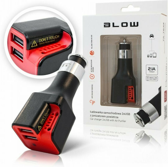 Blow Auto-Ladegerät 2.1A mit Anschlüssen: 2xUSB