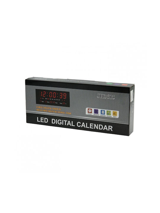 Wall Clock Digital Black Ø36cm