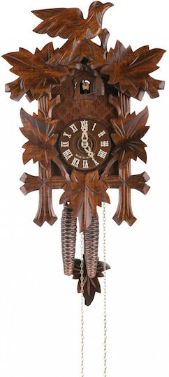 Hekas Cuckoo Antique Wall Clock Wooden With Pendulum Coffee 20x30cm