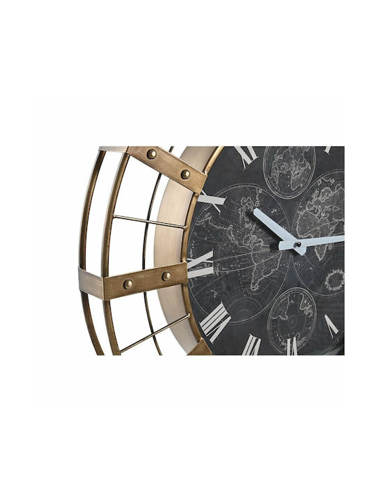 DKD Home Decor Wall Clock Glass Silver Ø60cm